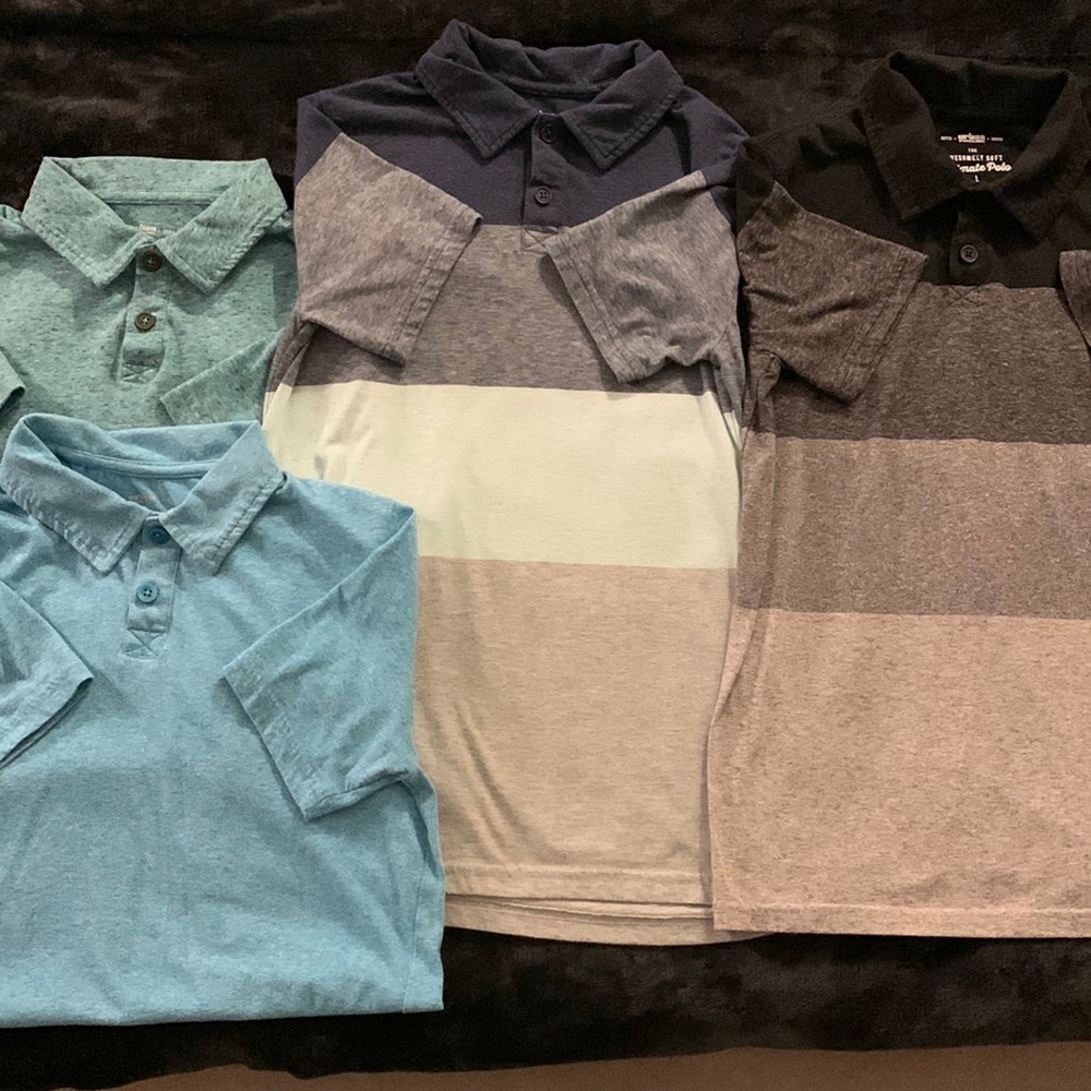 4 pack Boys Large Urban Pipeline Awesomely Soft Ultimate Polos